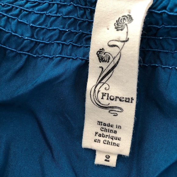 Anthropologie Floreat silk embroidered top 2 - Picture 2 of 8